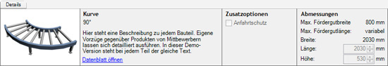 Configurator 2008 - Detailansicht eines Bauteils Details eines Bauteils