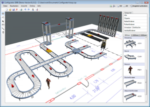 Configurator 2008 - 3D Ansicht Bau in der 3D-Ansicht, Kamera ist frei drehbar.