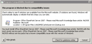 Server 2008 R2: SharePoint 2007 Installationsversuch